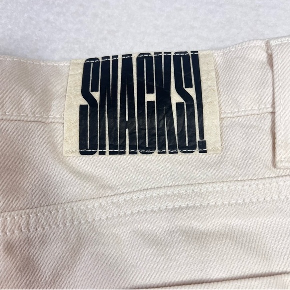 MOTHER Snacks The Side Dish Cargo Skimp Jeans Natural White Baggy Sz 31 NEW USA - Picture 5 of 13